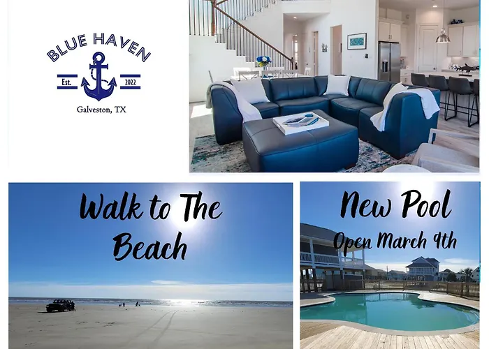 Galveston Beach House W Water Views & New Pool